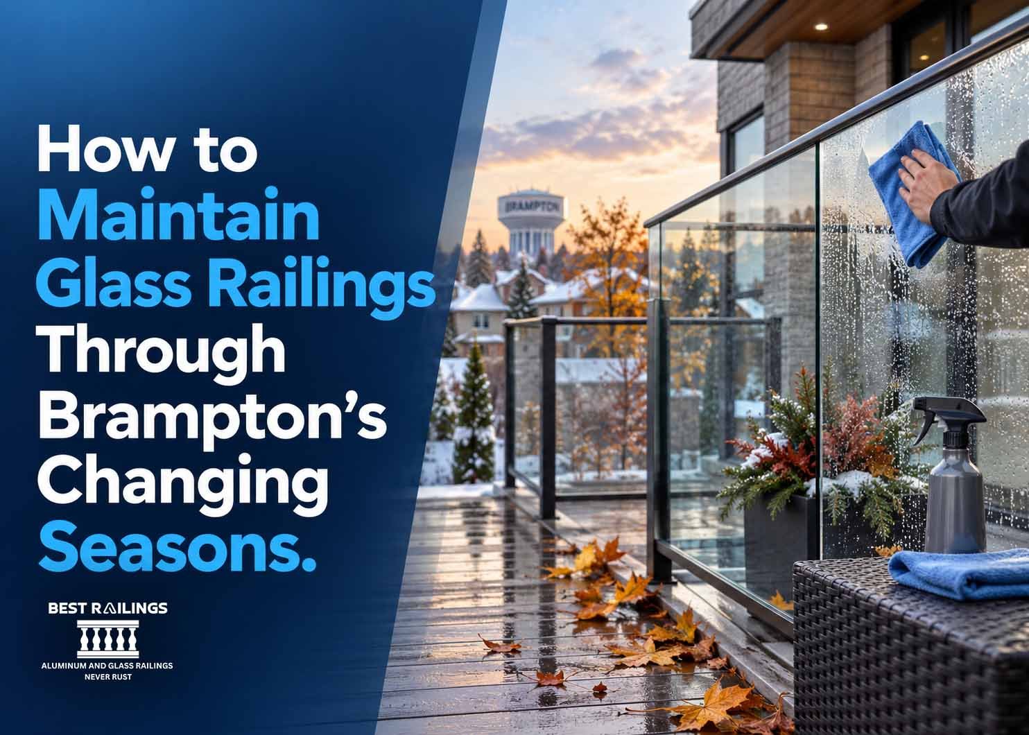 How to Maintain Glass Railings Through Brampton’s Changing Seasons